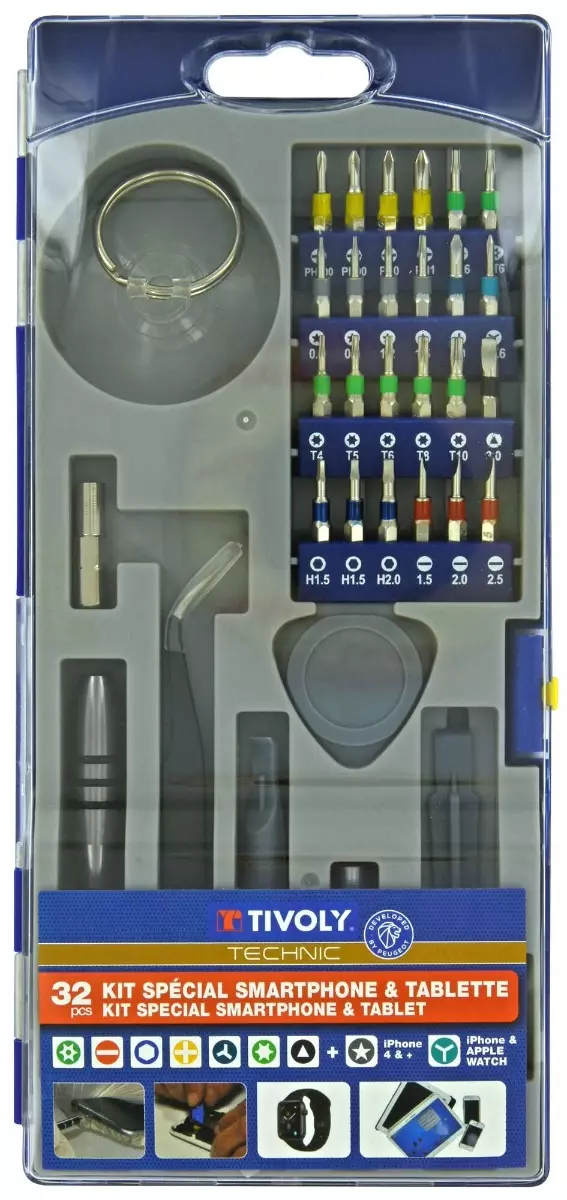 32 pièces -Embouts et accessoires pour smartphone & tablette - TIVOLY - 11501570060