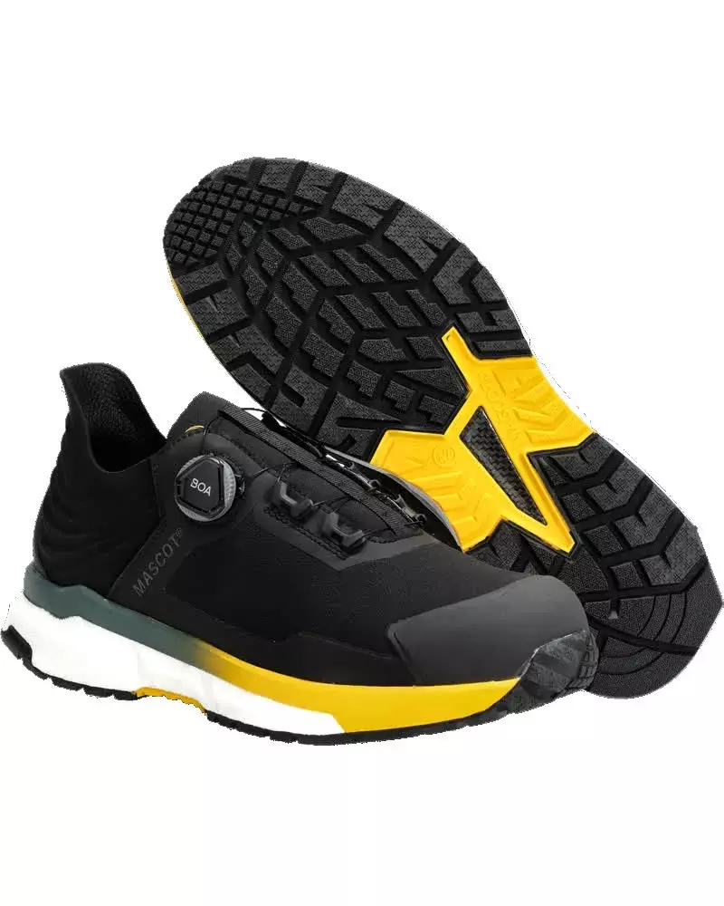 Chaussures de sécurité basses Footwear Customized - Noir/Jaune soleil - Homme - MASCOT - F1680-704-0977 XX