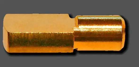 Taquet de meuble D.6,9mm en Laiton poli