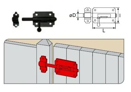 Verrou de box Zingué ou Noir