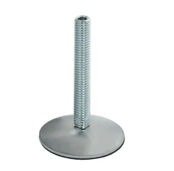 Vis de réglage zingué M10x60 base acier inox 50mm