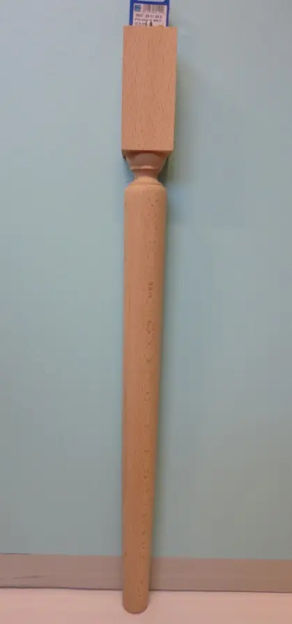 Pied de table haute bois Hêtre brut Ht.740mm  Réf  280100