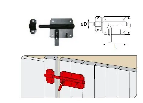 Verrou de box porte-cadenas Zingué ou Noir