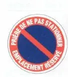 Disque signalisation D.300 "Déf. de stationner Emp. réservé"