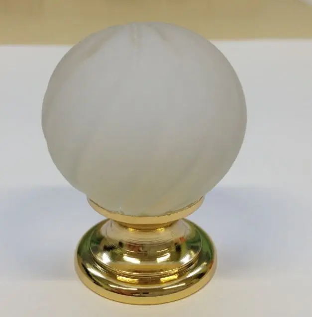 Bouton cristal mat / doré  9912