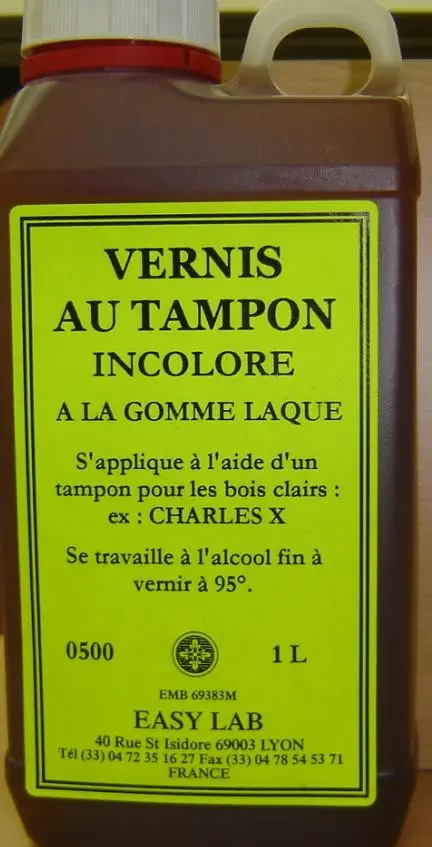 Vernis au tampon Incol à la Gomme Laque 0500 EASY LAB-[Conditionnement:5 Litres]