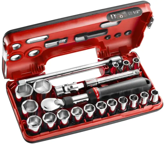 Coffret cliquet extensible + douilles 1/2 6 pans 21 pièces FACOM - SXL.DBOX1PB