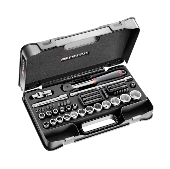 Coffret de douilles FACOM 1/2" - 6 pans métriques - 48 pièces - S.851