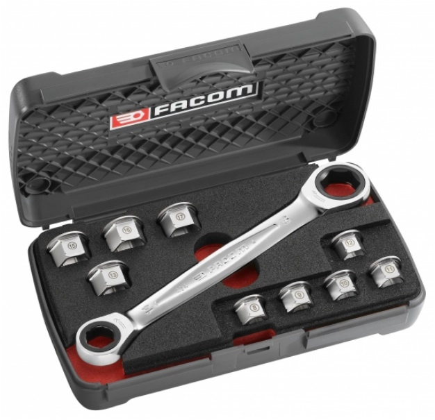 Jeu de clés polygonales à cliquet 11 en 1 FACOM - 464.J1APB