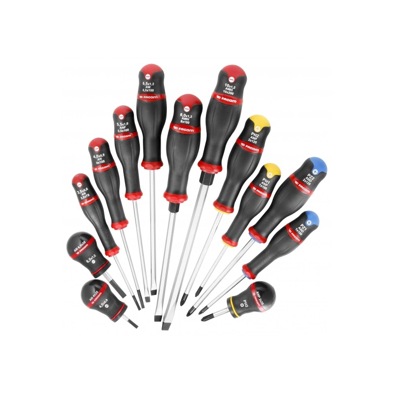 Jeu de 13 tournevis Protwist2 FACOM Fente/ PH/ PZ - ATWH.J13