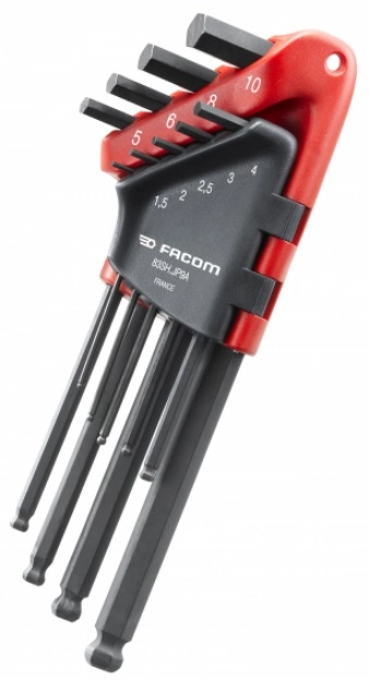 Jeu de 9 clés mâles longue tête sphérique FACOM - 83SH.JP9APF