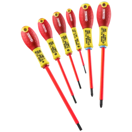 Jeu de 6 tournevis isolés Slot/Pozidriv EXPERT by Facom - E160911