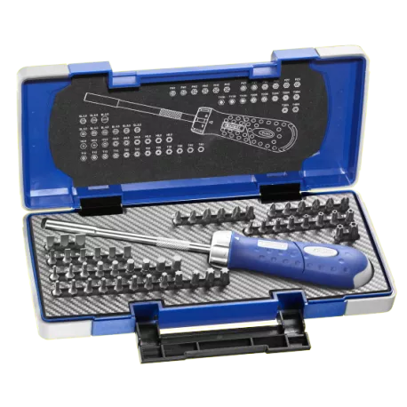 Tournevis porte-embouts revolver cliquet + embouts EXPERT by Facom - 59 pièces - E160804