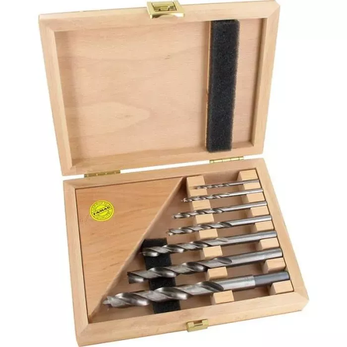 Jeu de mèches à bois hélicoïdale, HSS, 7 pcs, coffret de bois Ø 3,4,5,6,8,10,12 FAMAG - 1591.507