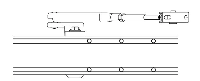 Ferme-porte pignon crémaillère - Bras compas F2 à 6 Blanc SEVAX - ESV7181B