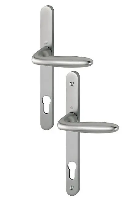 Ensemble porte fenêtre étroit  Vérona E.92mm  en Alu Aspect inox