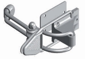 Arrêt bloc volet contre-plaque bras standard MONIN Blanc - 152020