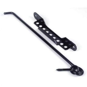 Crochet à visser Ø8 mm avec crémaillère TORBEL 400 mm - Noir - 9243404