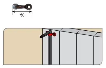 Pontet à visser cataphorèse pour espagnolette TORBEL - 740084