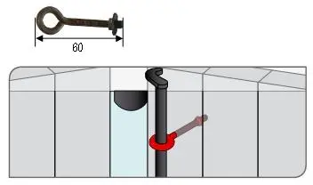 Lacet écrou TORBEL pour espagnolette cataphorèse - 745603