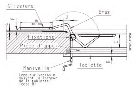 SystèmeBoy Kit allonge de 850mm MONIN pour volet > 1.5m² - max. 20 kg - 152 340