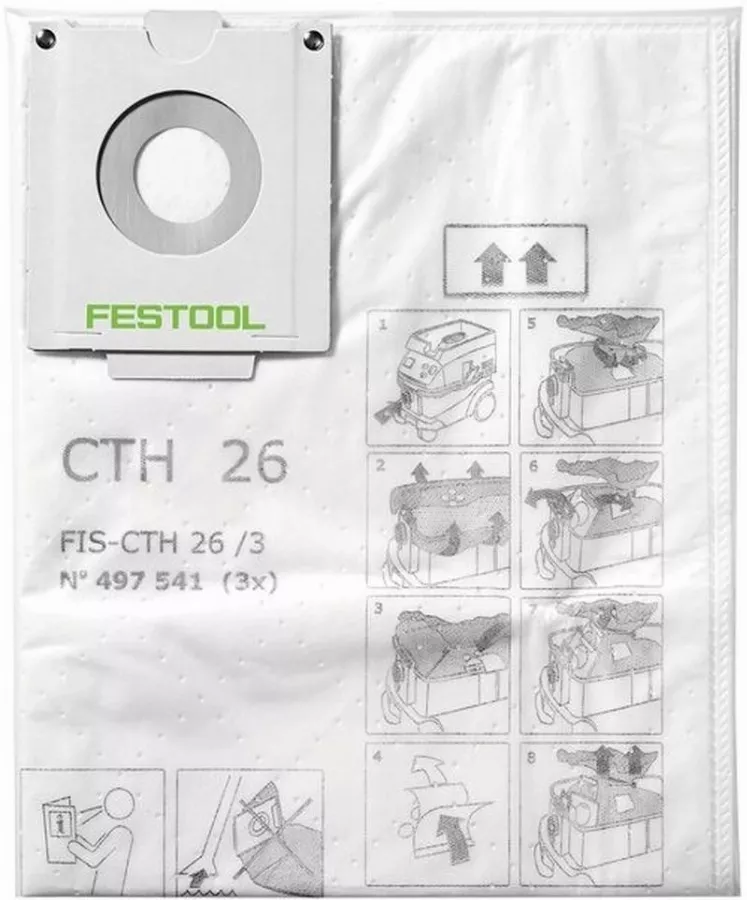 Sac filtre de sécurité FIS-CTH 48 - 3 pièces - FESTOOL - 497542