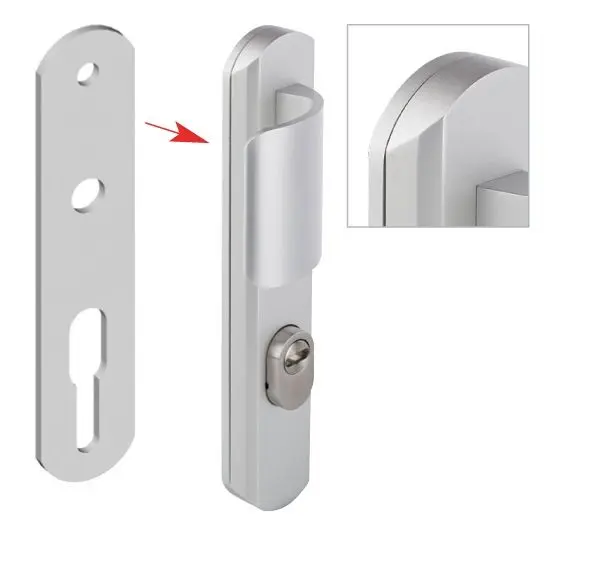 Plaque de réhausse pour SECUMAX Réf 6349-[Finition:Anodisé champagne]