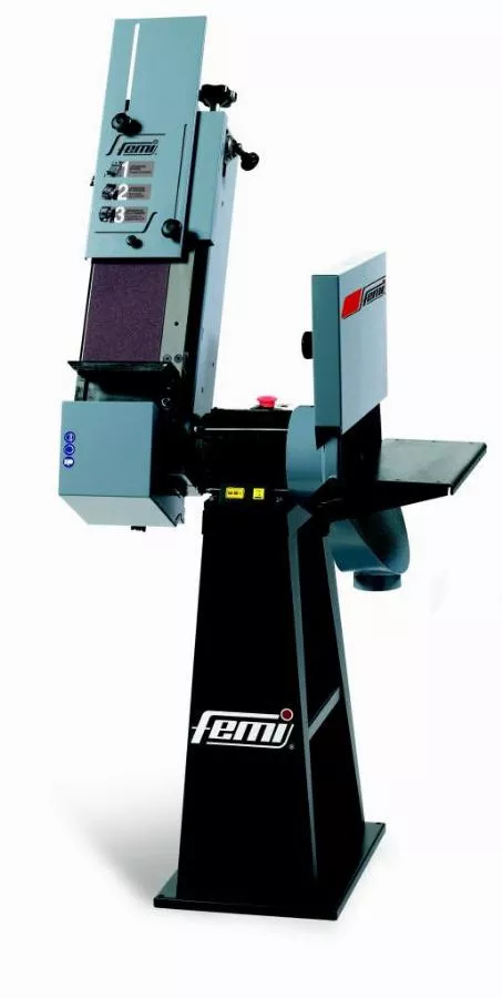 Combi ponceuse à bande / ponceuse à disque FEMI avec socle - Triphasé 1600W Bande 150 x 1750 mm - 8286232