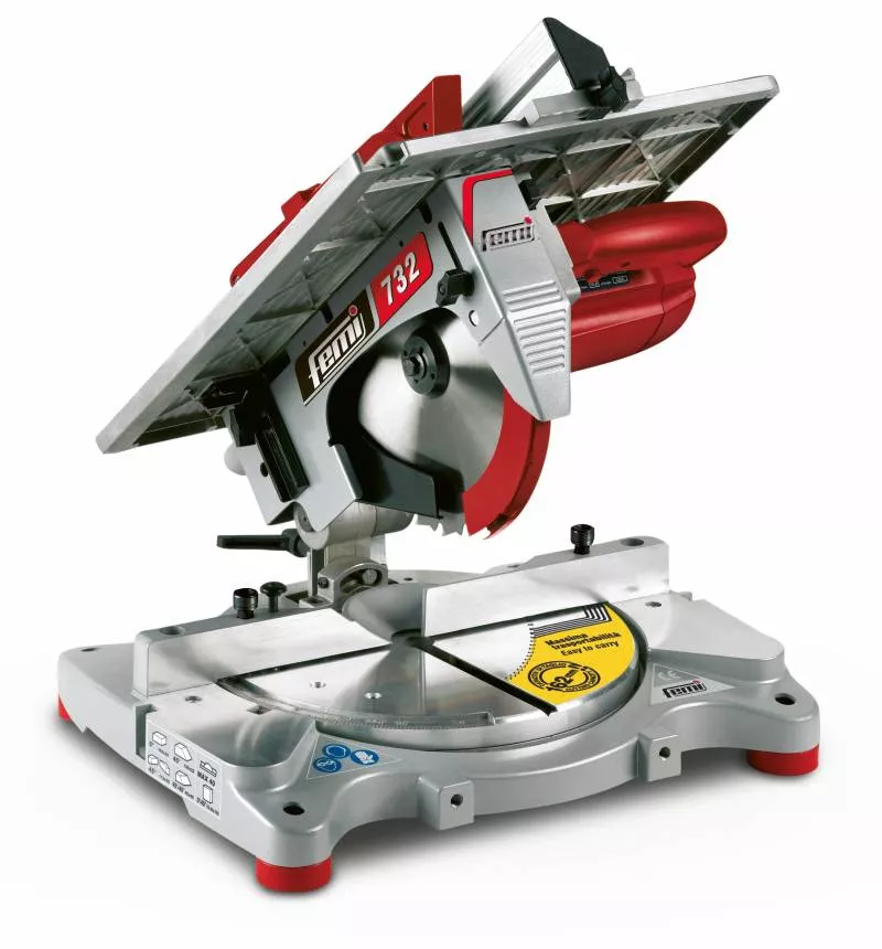 Scie à onglet 732 Ø254 mm FEMI moteur à charbon 1550W 230V - 8420028