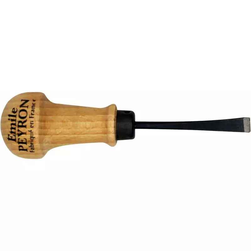 Fermoir droit de sculpteur en acier chrome trempé - EMILE PEYRON - 116A