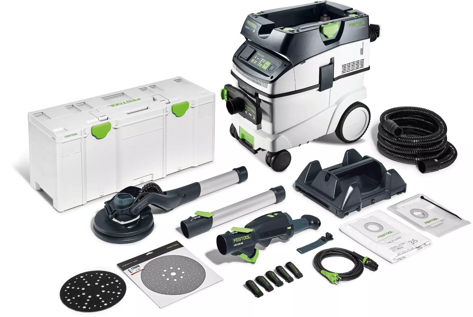 Kit ponceuse à bras et aspirateur LHS 2 225 EQI / CTM 36-SET - FESTOOL - 578425