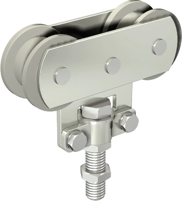 Une monture sur chant Sportub MANTION pour déplacement droit 150kg - 2 galets Acier - 255A