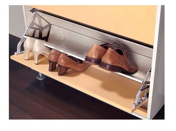 Ferrure Basculante blanche pour meuble à chaussures