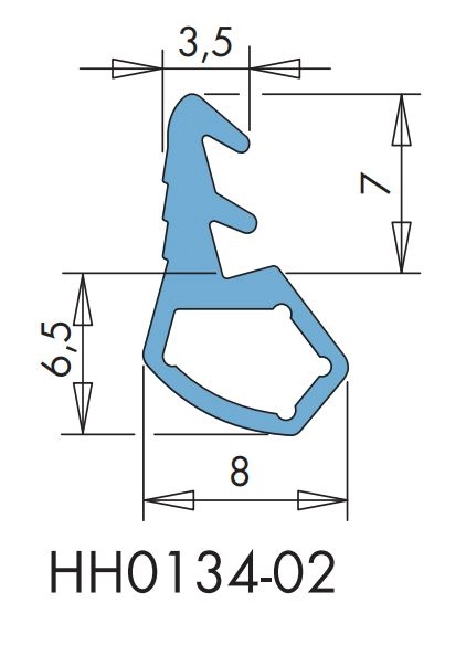 Joint bas + vertical ouvrant HS 150 Portal PDPB0040-099010 SIEGENIA - HH0134-02 - vendu au mètre linéaire