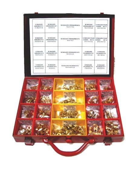 Mallette "Metallier" de 409 bagues pour paumelles - MALBP003