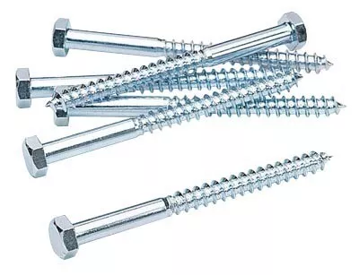 Tirefond LENNIE - Zingué blanc - Ø8x80 - boite de 100 - TIR0808002B