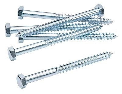 Tirefond LENNIE - Zingué blanc - Ø8x120 - boite de 50 - TIR0812002B