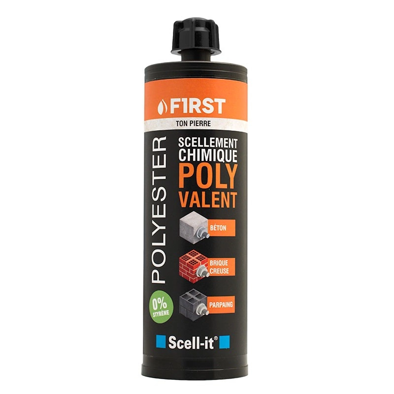 Scellement chimique SCELL-IT polyvalent - First SCELL-IT - Cartouche de 410 ml - Blanc/pierre - FIRST410B