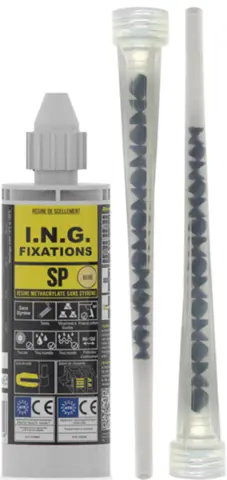 Cartouche résine scellement méthacrylate SP ING FIXATIONS - 170 ml - Gris - A050025