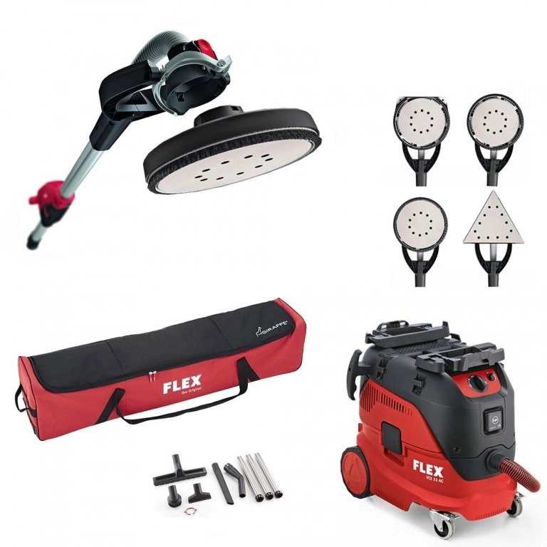 Girafe GE7 + housse + Aspirateur 30 L VCE 33 AC + 4 têtes de ponçage FLEX - 920113