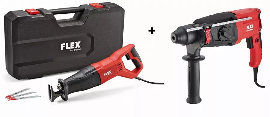 Scie sabre RS 11-28 + Marteau perforateur CHE 2-28 SDS Plus FLEX - 506028