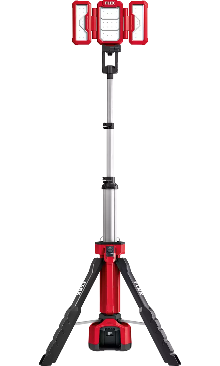 Projecteur de chantier FLEX LED 18V ou 230V TL 4000 avec trépied - Sans batterie, ni chargeur - 530375