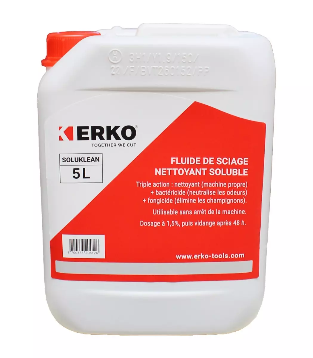 Fluide nettoyant ERKO soluble Soluklean - Bidon 5 L - 6400004