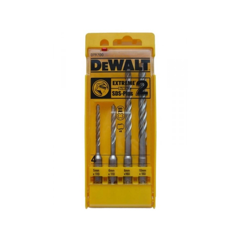 Coffret plastique DEWALT 4 forets SDS-Plus Extreme - Ø 5-6-8-10 - DT9700