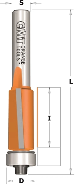 Mèche pour affleurer carbure D=6.35x25.4 L=63.5 S=6 Z=2 Droite MFLS - CMT70606411