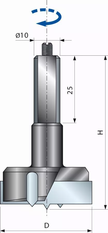 Mèche à charnières FREUD - Ø35 H57,5 Q10x25 Z2+2 - F03FA01792 -PC04MD 353