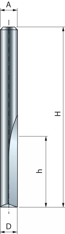 Mèche droite à deux tranchants FREUD - Ø5 H12,7/50,8 Q8 Z2 - F03FR01438 -04-11308P