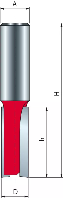 Mèche droite à deux tranchants FREUD - Ø10 H31,8/76 Q12 Z2 - F03FR01530 -12-11212P