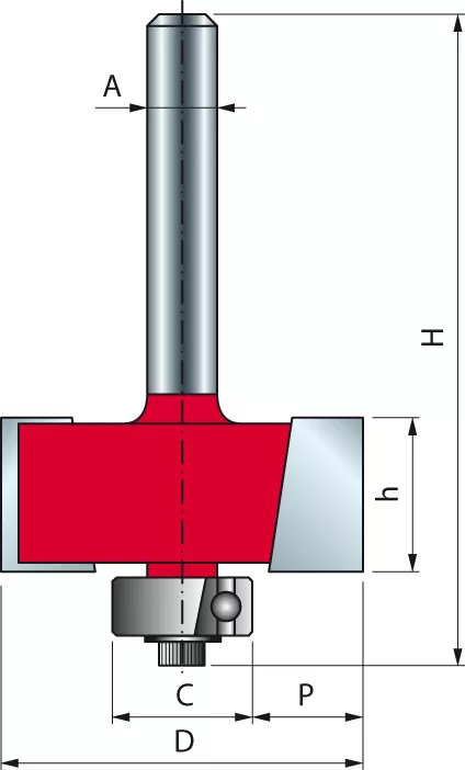 Fraise à feuillure FREUD - Ø31,8 H12,7/55,2 Q8 Z2 - F03FR01746 -32-10008P