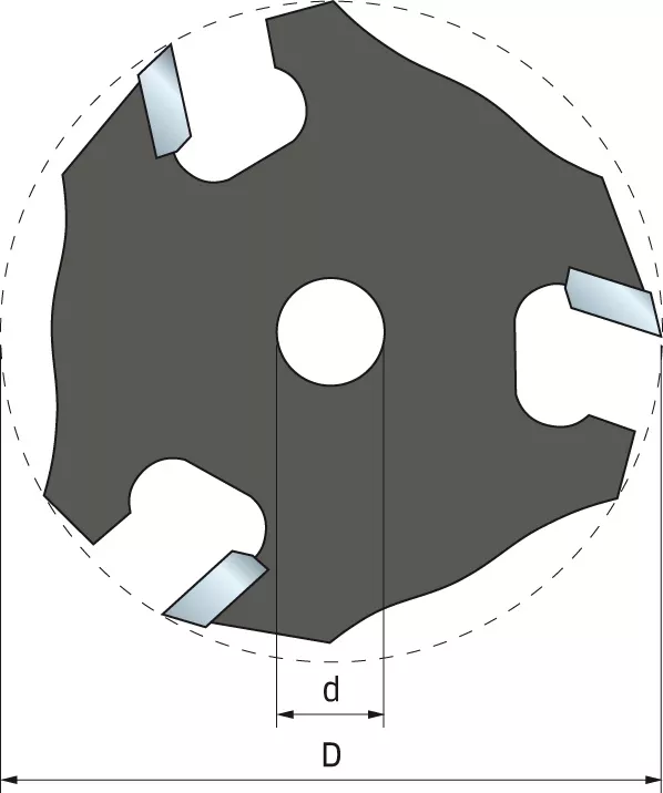 Couteau à rainurer FREUD - Ø50,8 H1,98 AL8 Z3 - F03FR02016 -56-10408P